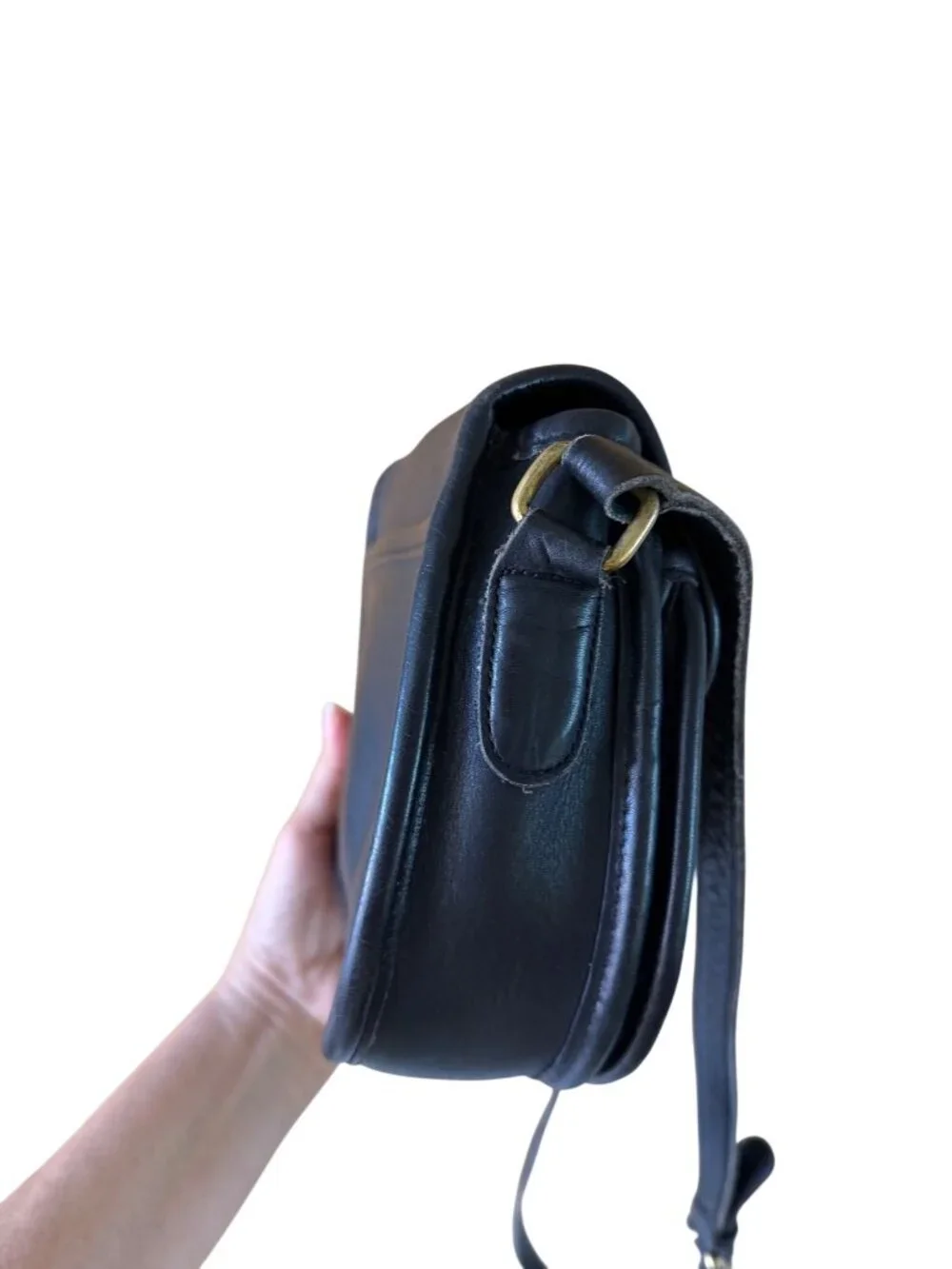 Coach Womens Prairie Bag Black Glove-tanned Leather Turnlock Closure 9954 Vintag - Picture 9 of 16